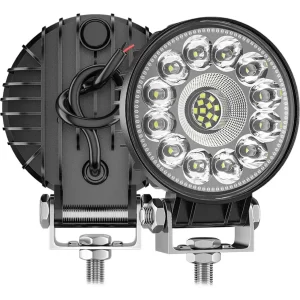 kit 2 farol milha led universal potente trator jeep 4x4 81w
