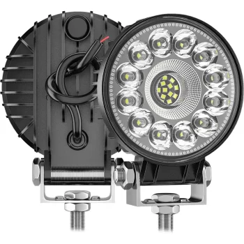 kit 2 farol milha led universal potente trator jeep 4x4 81w
